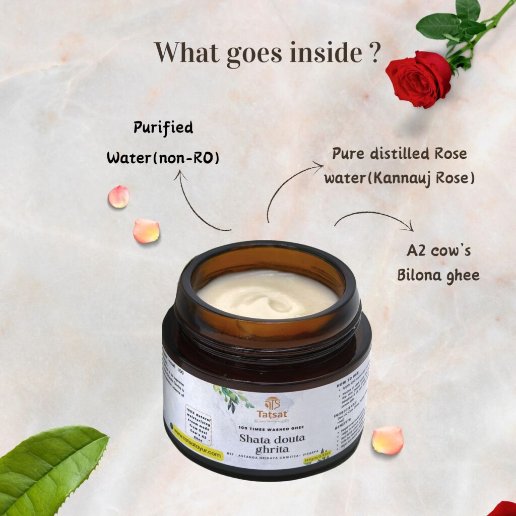 Banish Dry Skin Woes with Shata Dhauta Ghrita Moisturizing Cream!