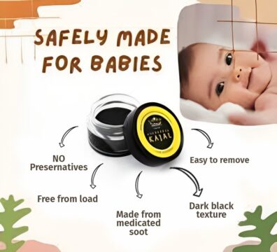 benefits of ayurvedic baby kajal , natural safe kajal